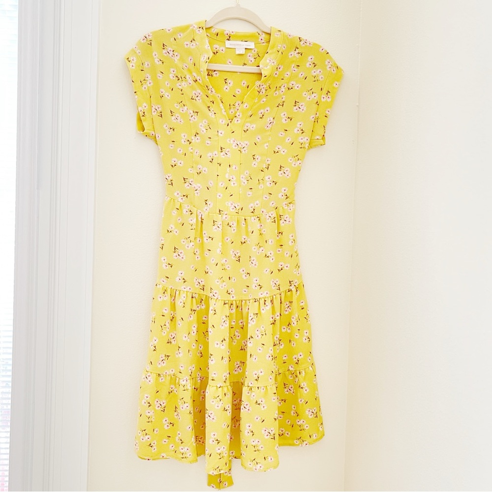 Sunshine Light Yellow Floral Dress